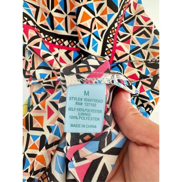 Dina Be Womens Geometric Sweetheart Neck Strapless Maxi Dress Multi-Color Medium - Picture 3 of 7